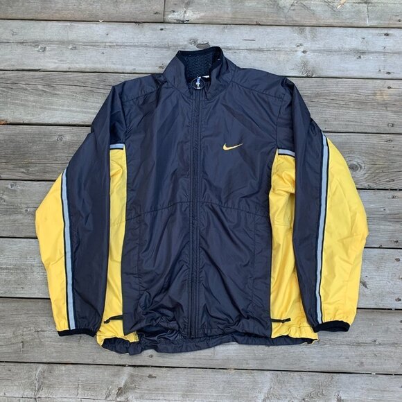 Vintage 90s Nike Jacket 'Varsity Yellow' Medium - Picture 4 of 14